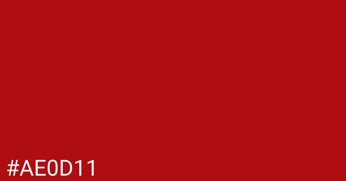Hex color #ae0d11 graphic
