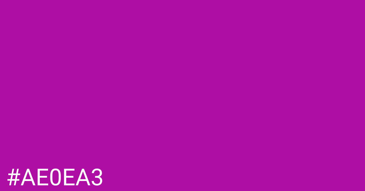 Hex color #ae0ea3 graphic