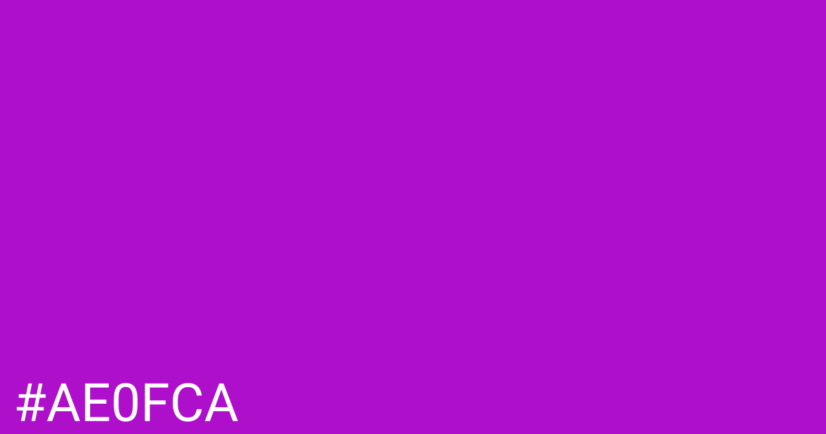 Hex color #ae0fca graphic