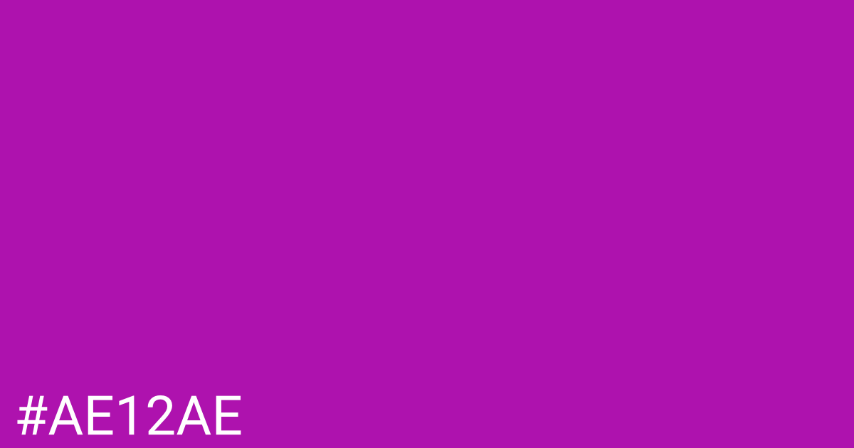 Hex color #ae12ae graphic