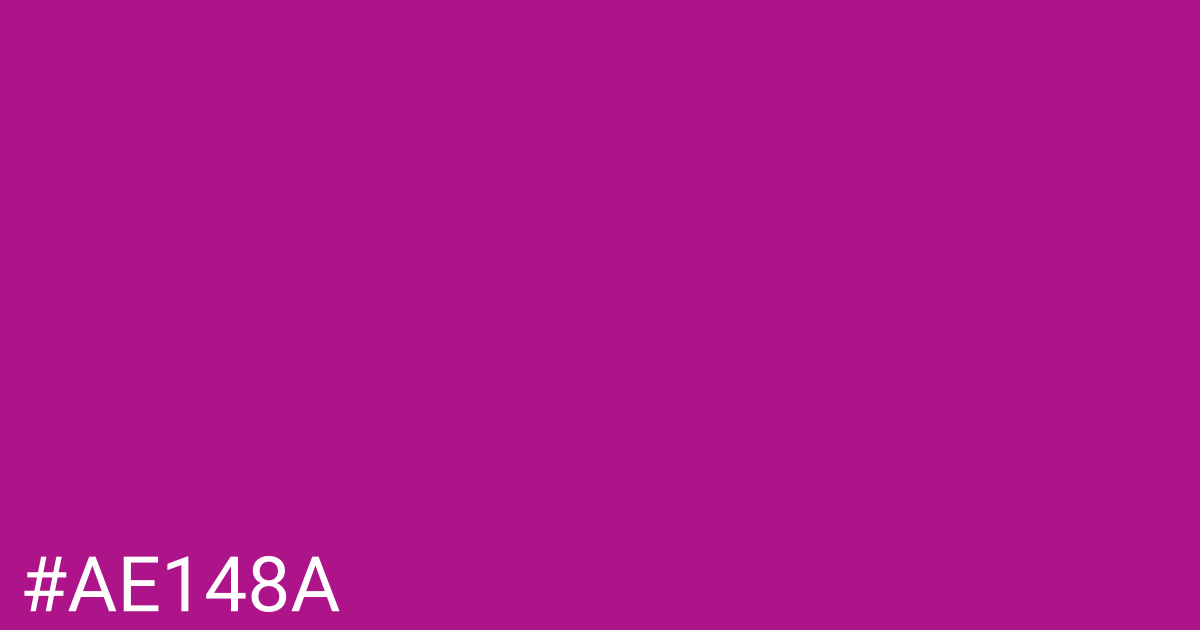 Hex color #ae148a graphic
