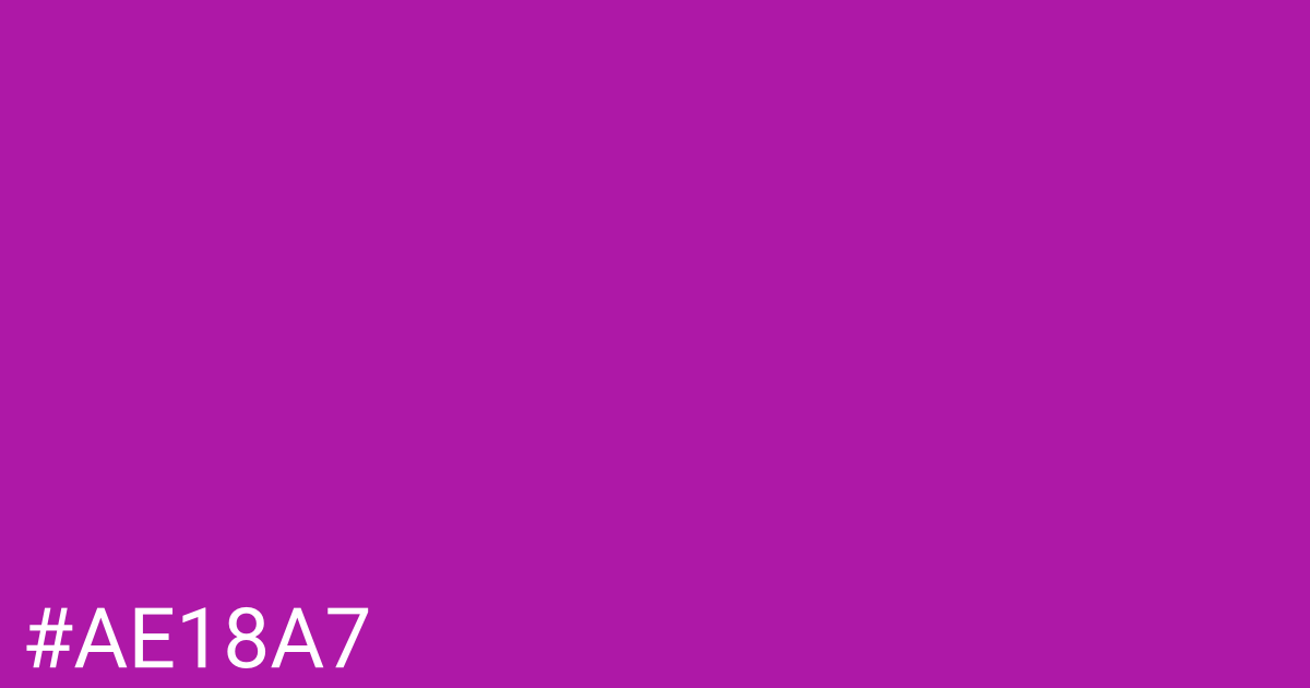 Hex color #ae18a7 graphic