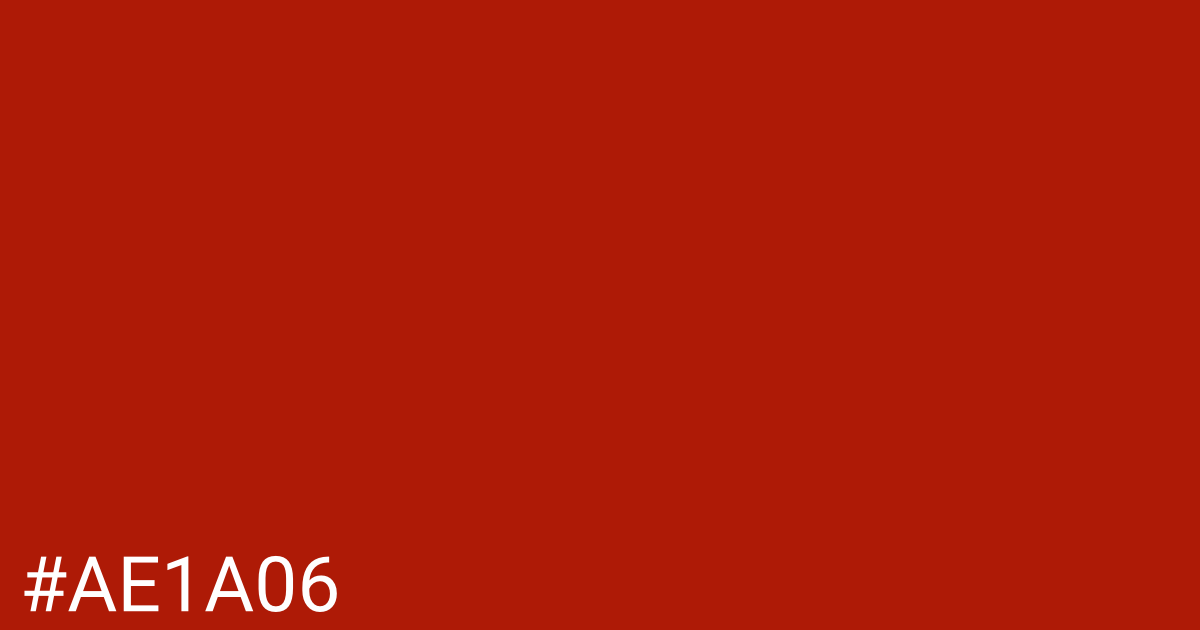 Hex color #ae1a06 graphic