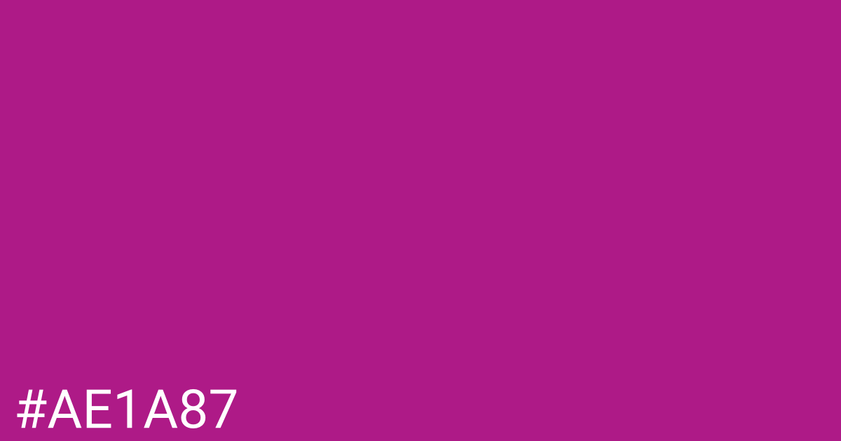 Hex color #ae1a87 graphic