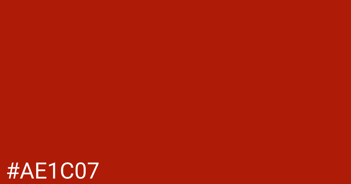 Hex color #ae1c07 graphic