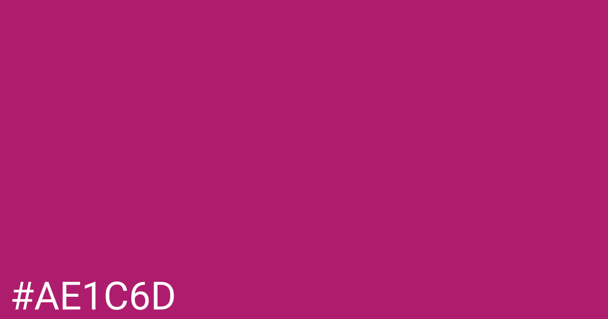 Hex color #ae1c6d graphic