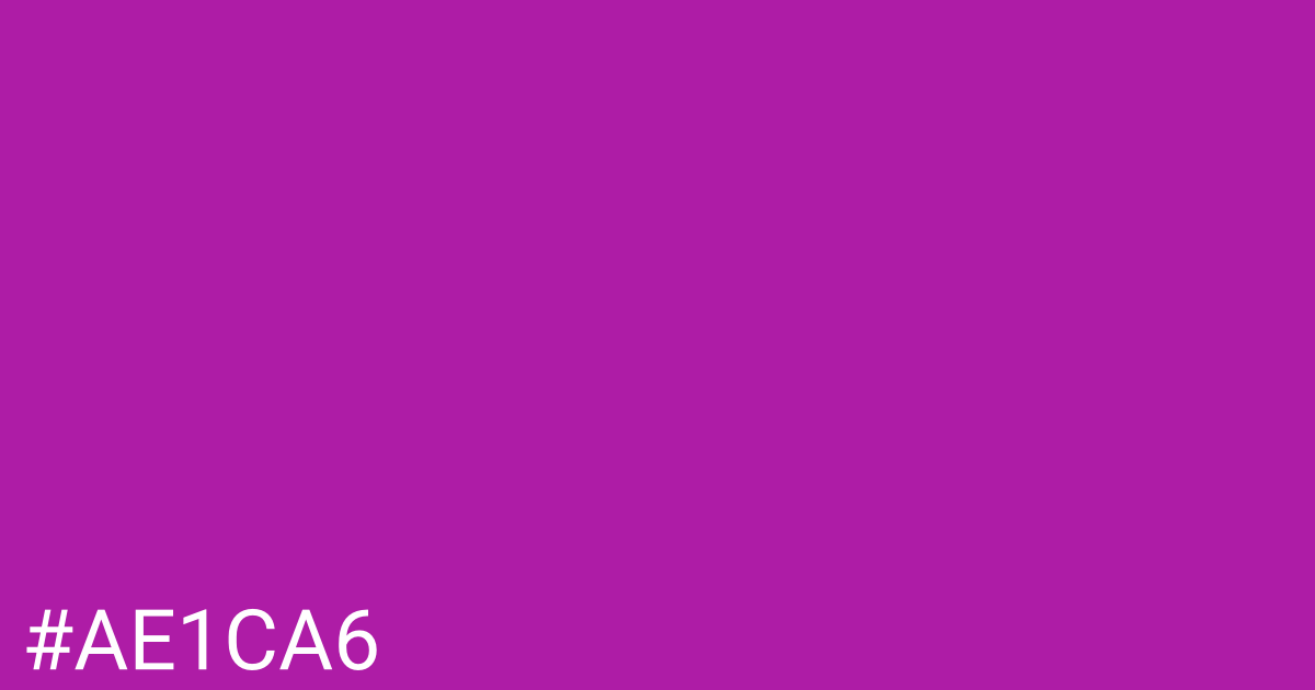 Hex color #ae1ca6 graphic