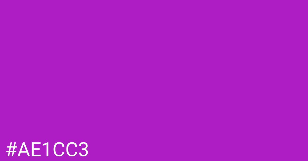 Hex color #ae1cc3 graphic