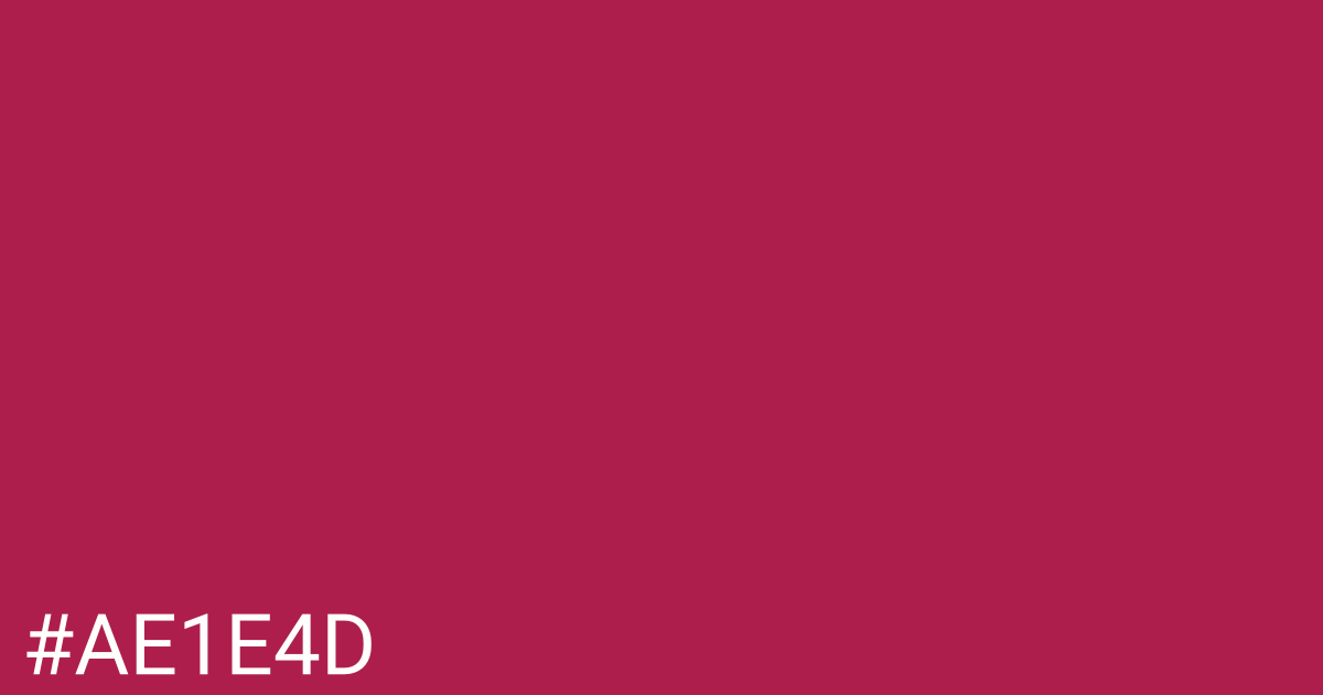 Hex color #ae1e4d graphic