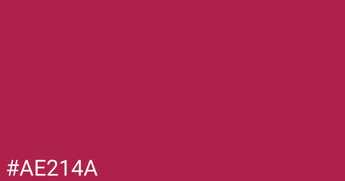 Hex color #ae214a graphic