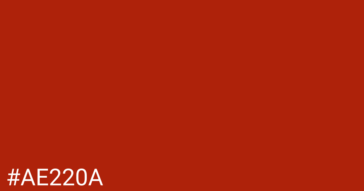 Hex color #ae220a graphic