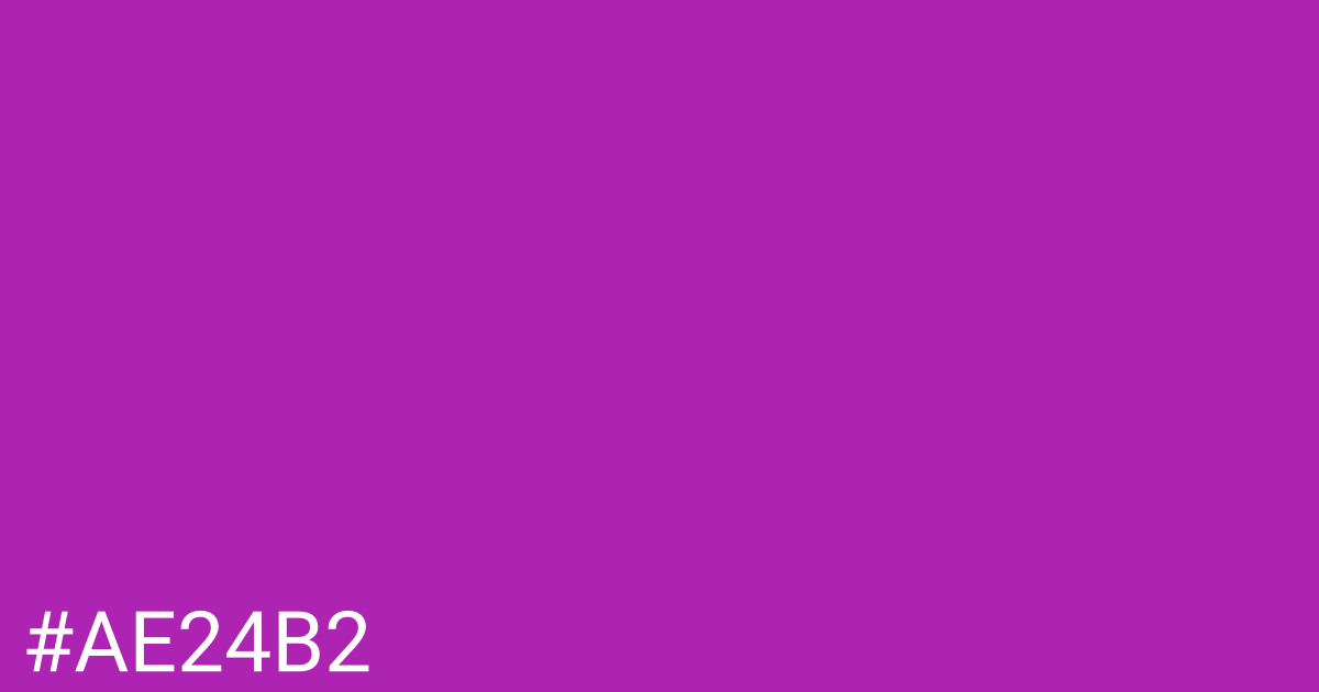 Hex color #ae24b2 graphic