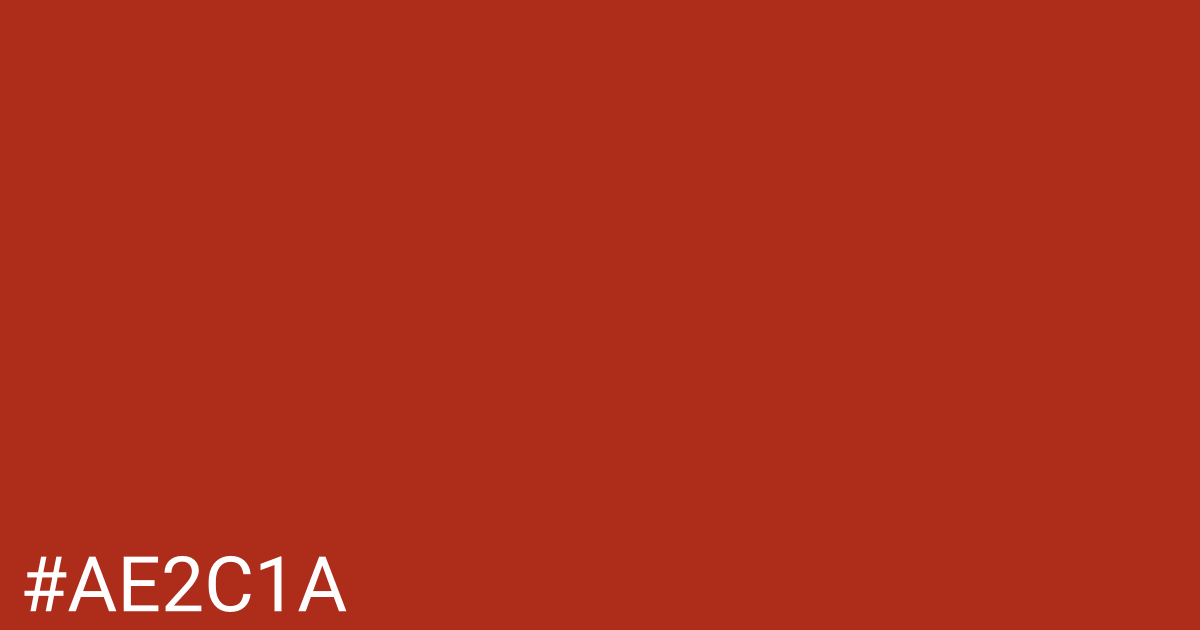 Hex color #ae2c1a graphic