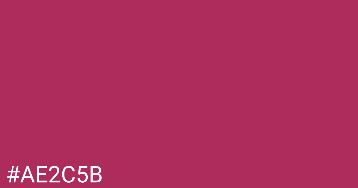 Hex color #ae2c5b graphic