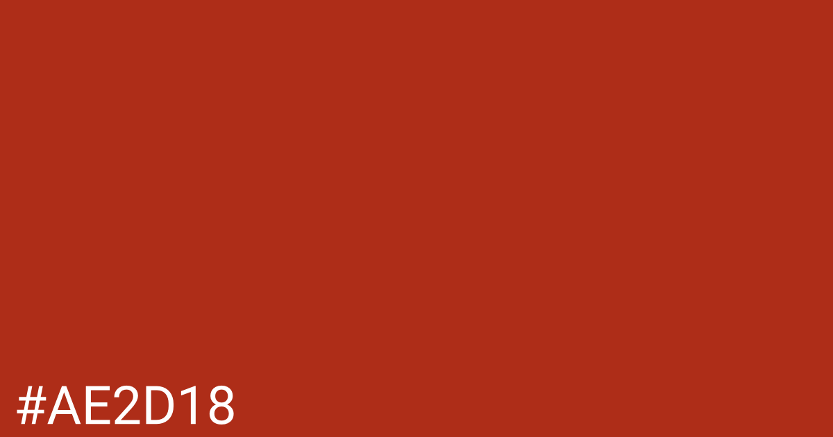 Hex color #ae2d18 graphic