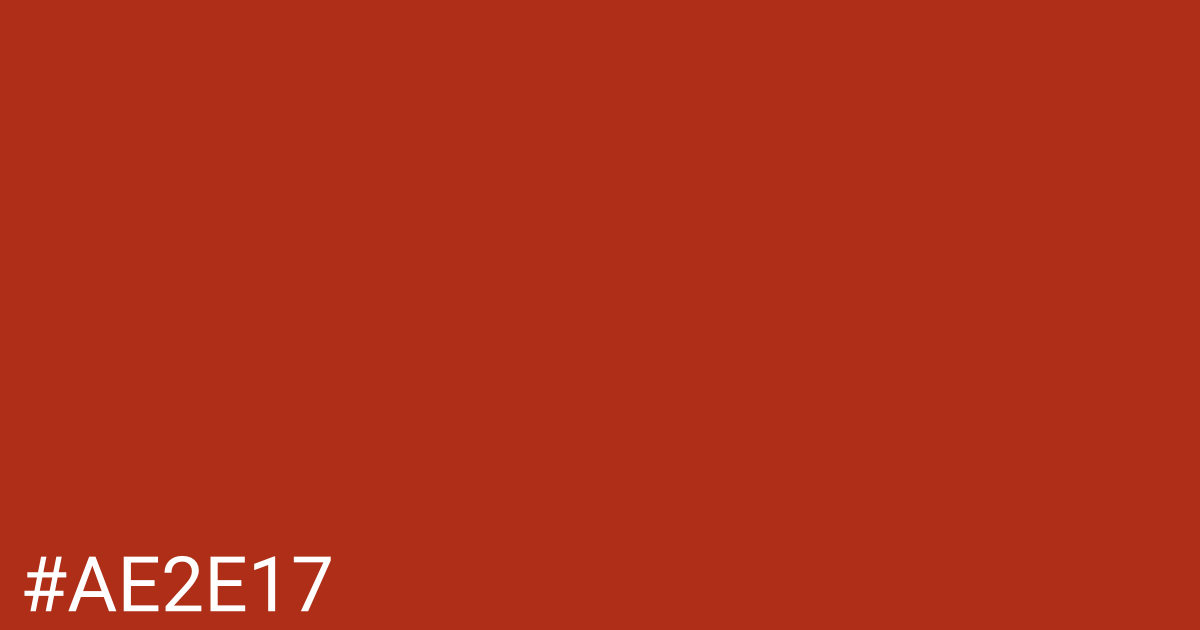 Hex color #ae2e17 graphic