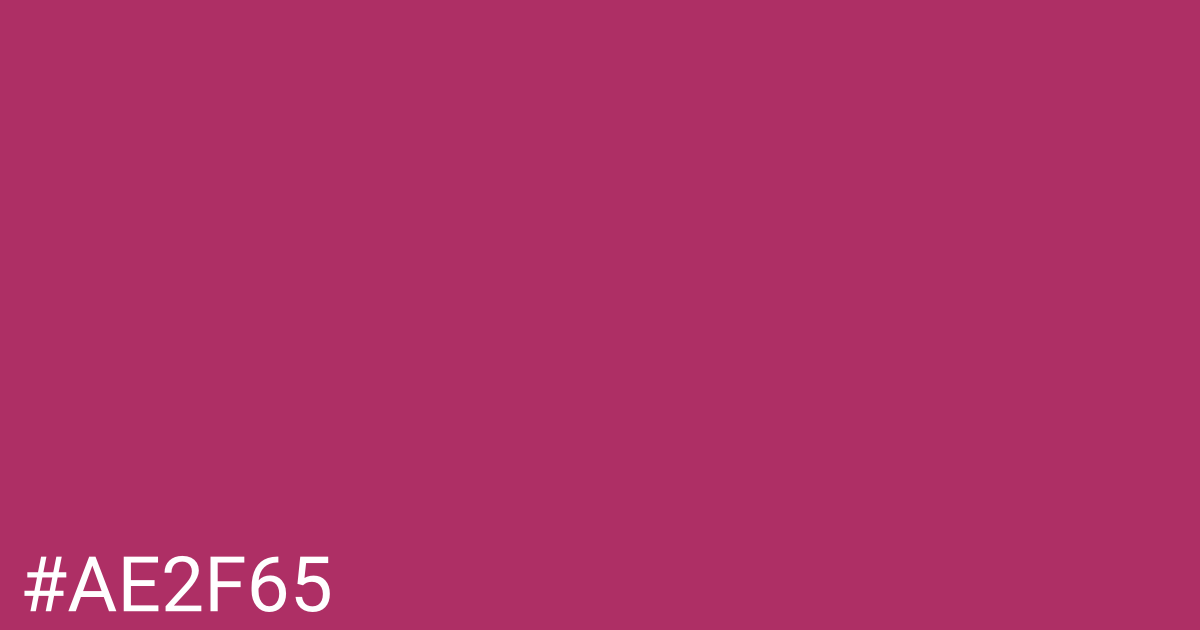 Hex color #ae2f65 graphic