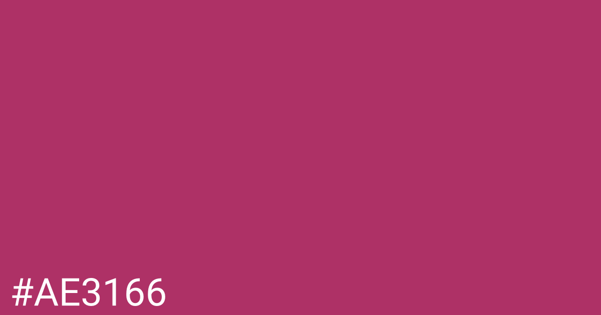 Hex color #ae3166 graphic