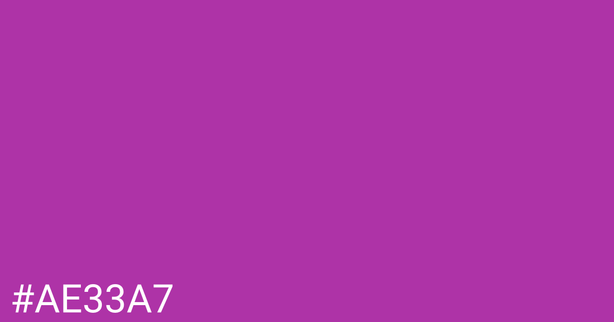 Hex color #ae33a7 graphic