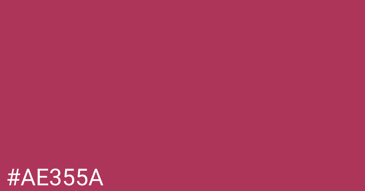 Hex color #ae355a graphic