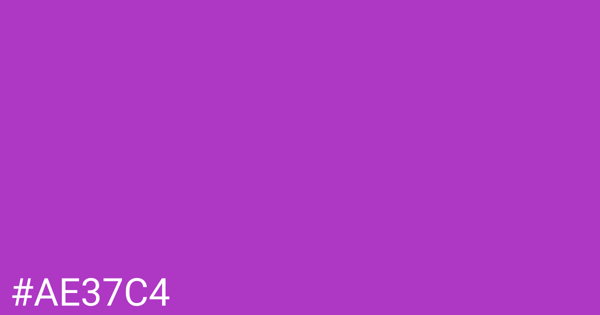 Hex color #ae37c4 graphic