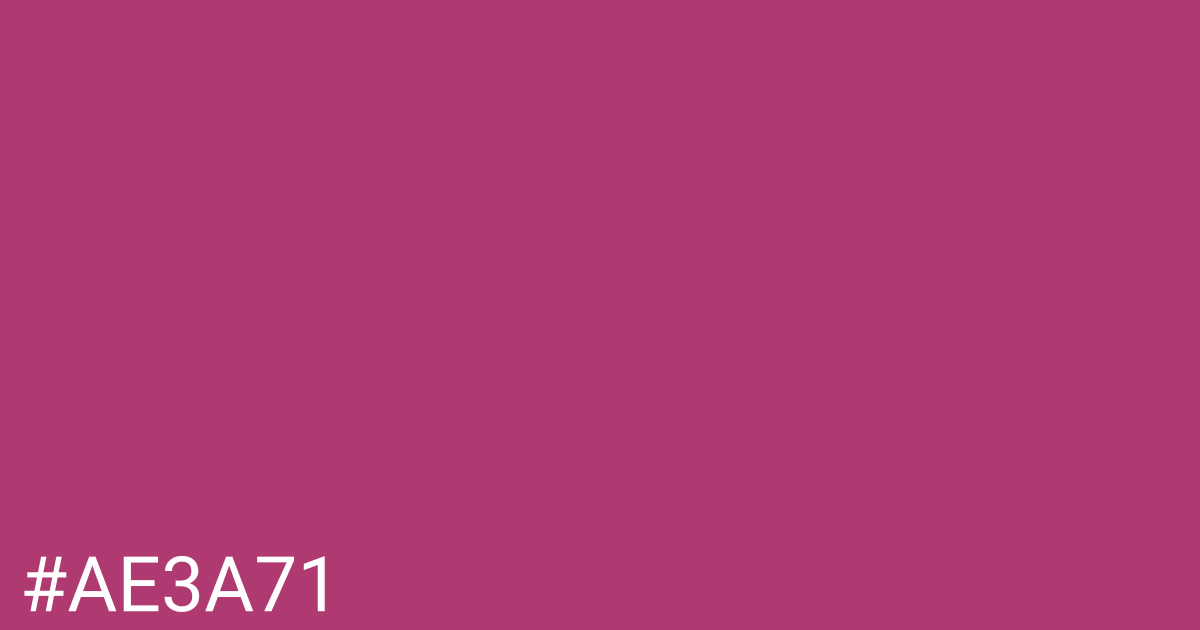 Hex color #ae3a71 graphic