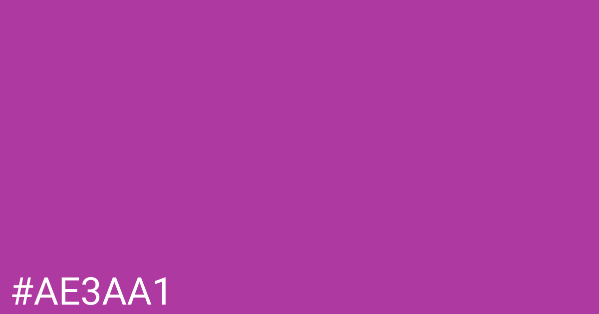 Hex color #ae3aa1 graphic