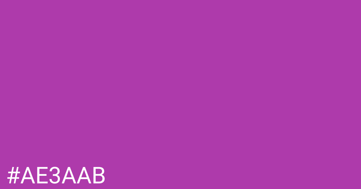 Hex color #ae3aab graphic