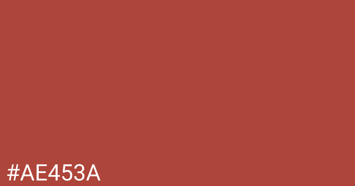 Hex color #ae453a graphic
