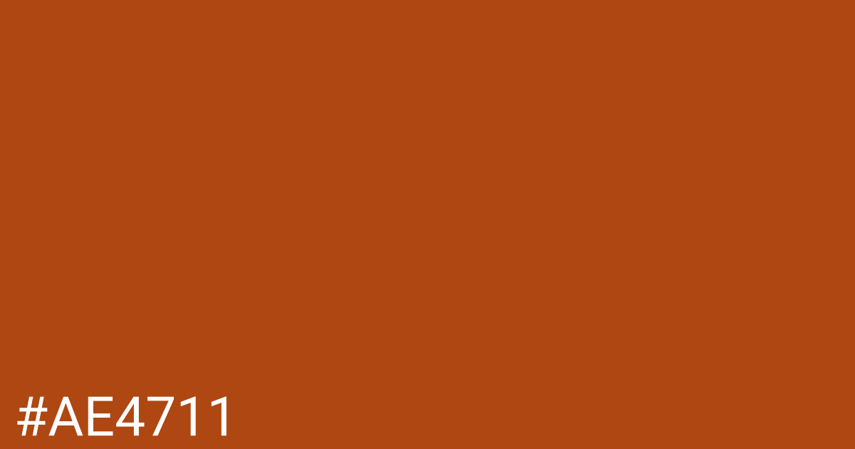 Hex color #ae4711 graphic