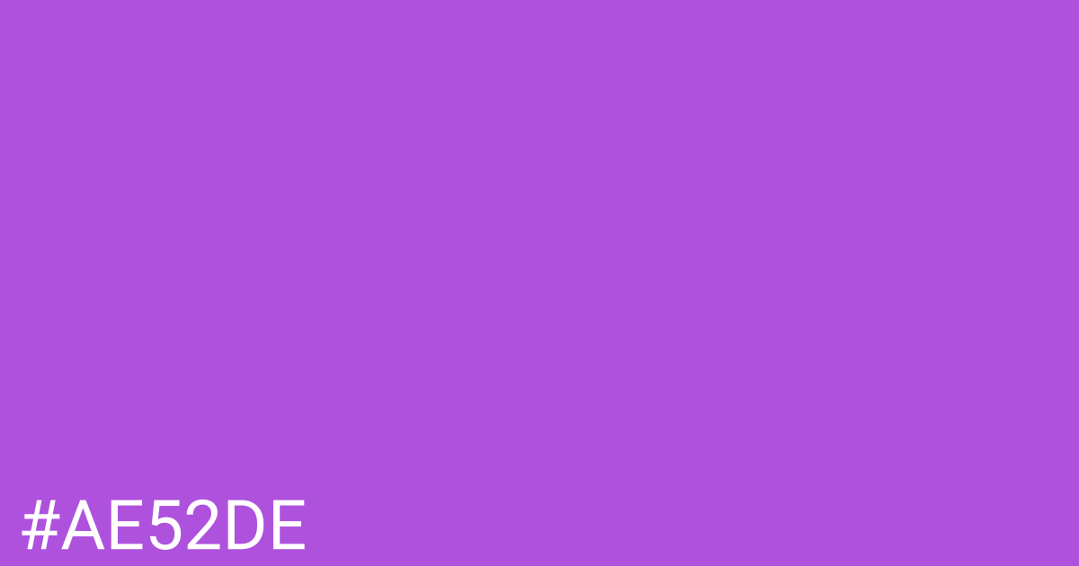 Hex color #ae52de graphic