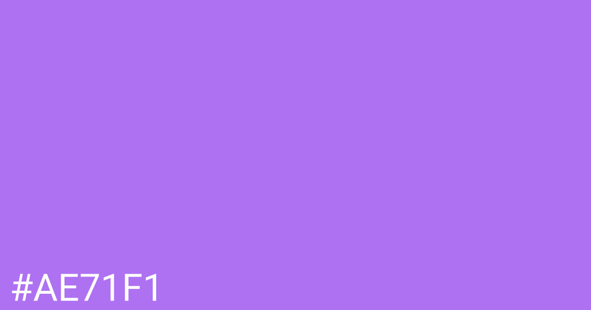 Hex color #ae71f1 graphic