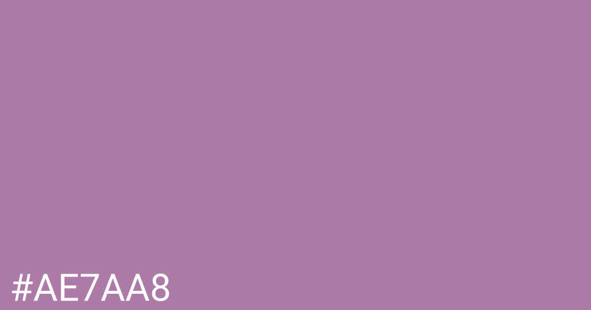 Hex color #ae7aa8 graphic