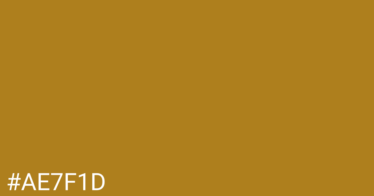 Hex color #ae7f1d graphic