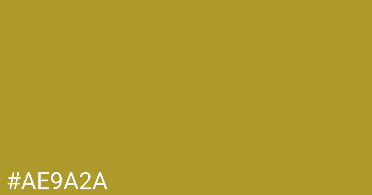 Hex color #ae9a2a graphic