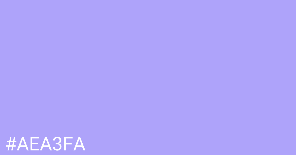 Hex color #aea3fa graphic