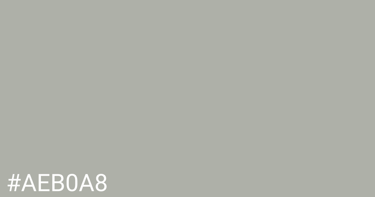 Hex color #aeb0a8 graphic