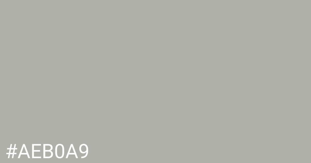 Hex color #aeb0a9 graphic