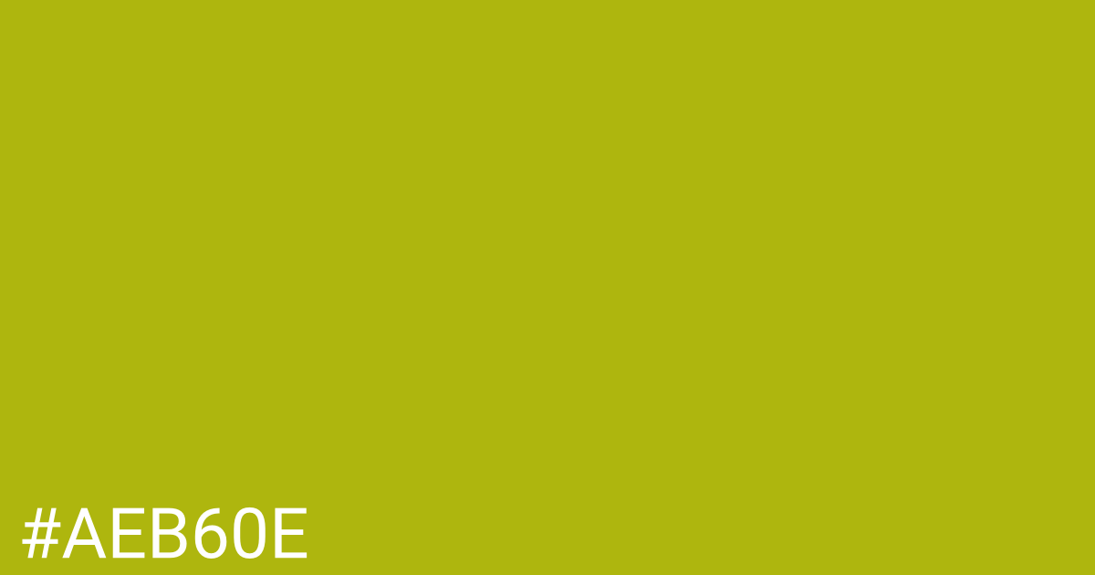 Hex color #aeb60e graphic