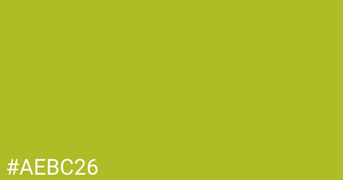 Hex color #aebc26 graphic