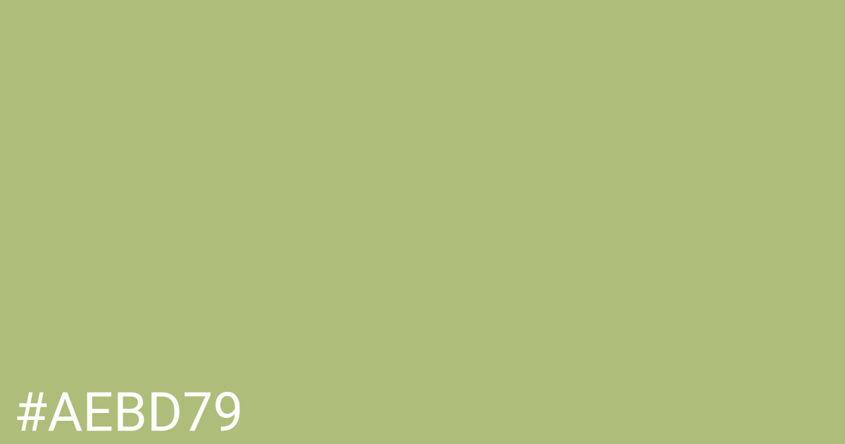 Hex color #aebd79 graphic