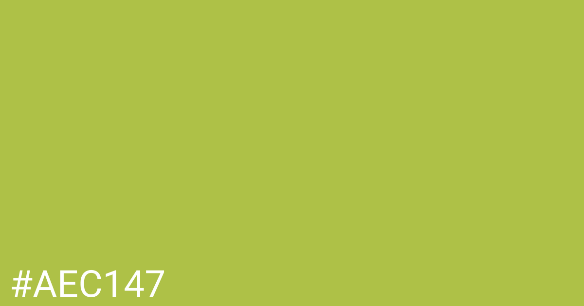 Hex color #aec147 graphic