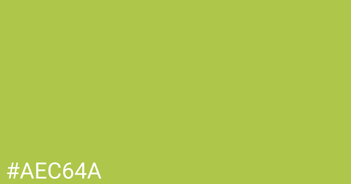Hex color #aec64a graphic