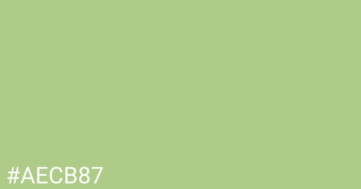 Hex color #aecb87 graphic