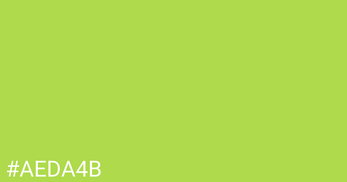 Hex color #aeda4b graphic