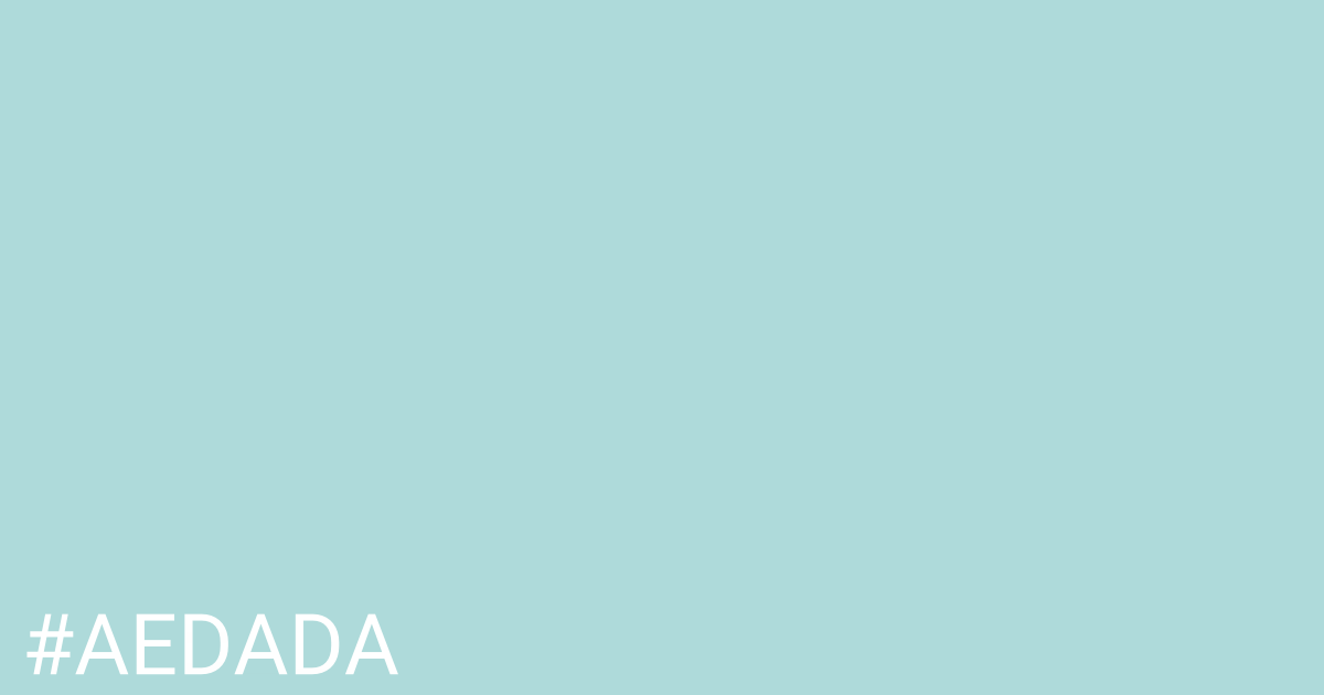 Hex color #aedada graphic