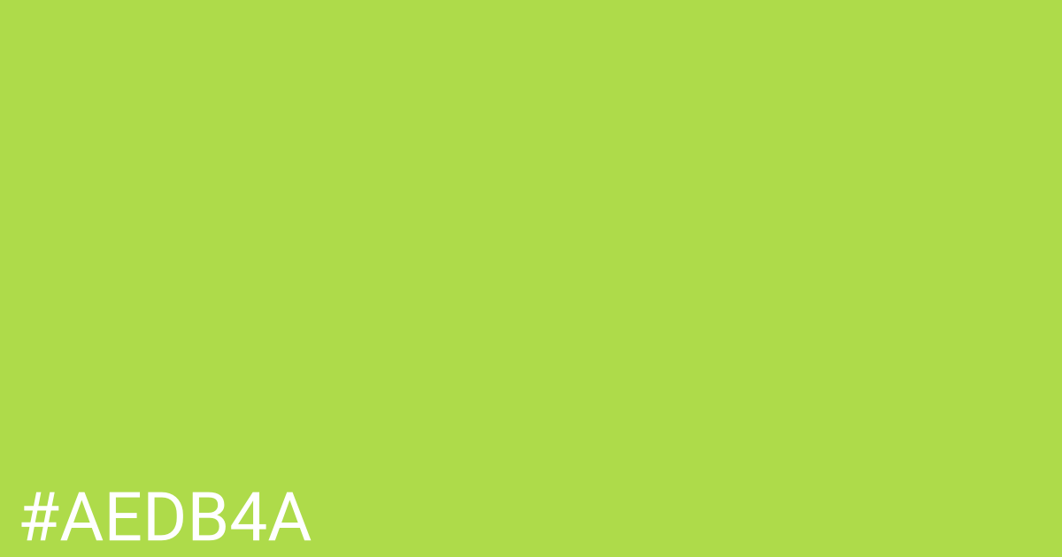 Hex color #aedb4a graphic