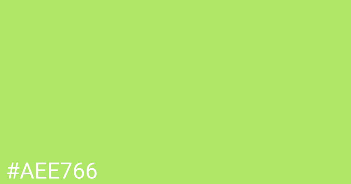 Hex color #aee766 graphic