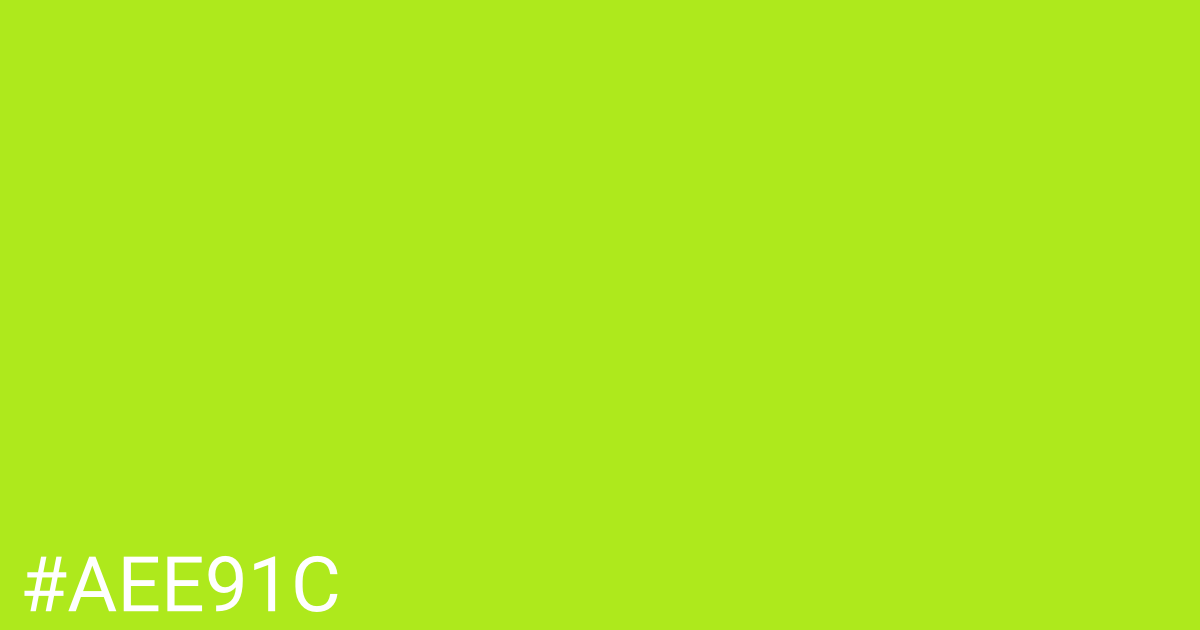 Hex color #aee91c graphic