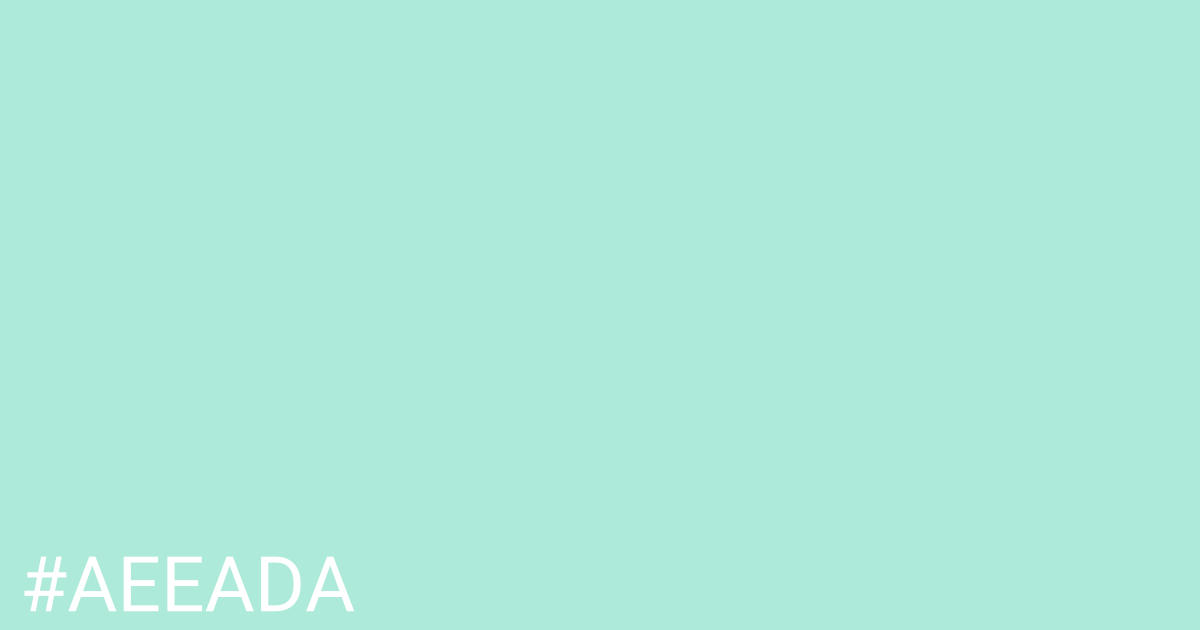 Hex color #aeeada graphic